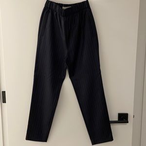 J.ING wool stripe pants dark blue Size S